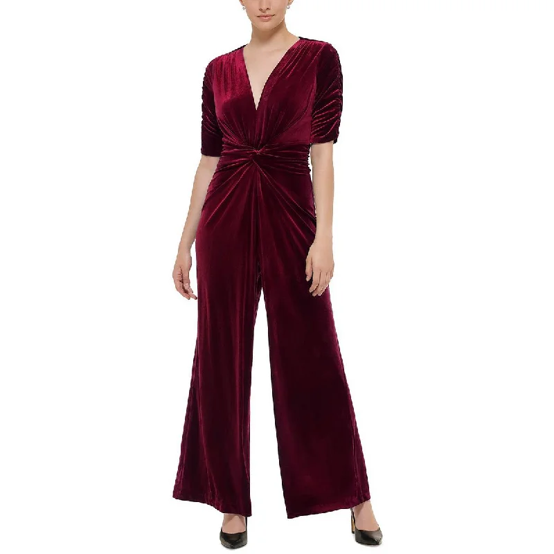 Chic Women's Outfit Ideas Vince Camuto Womens Velvet Knot Front Jumpsuit