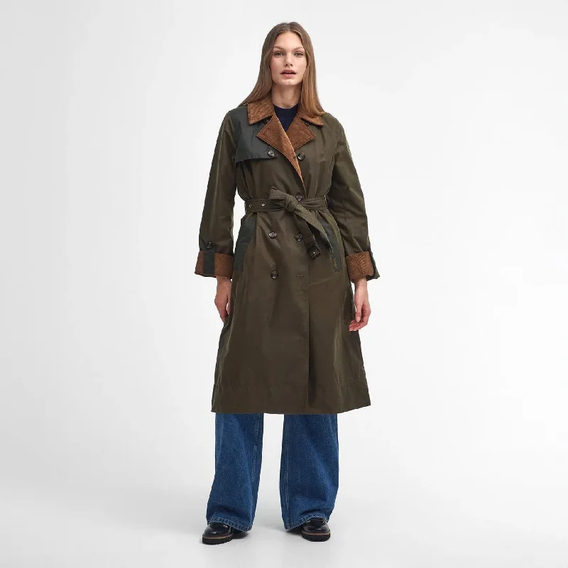 Best Online Clothing Boutiques Brackley Waxed Trench Coat Beech/Archive Olive/Ancient