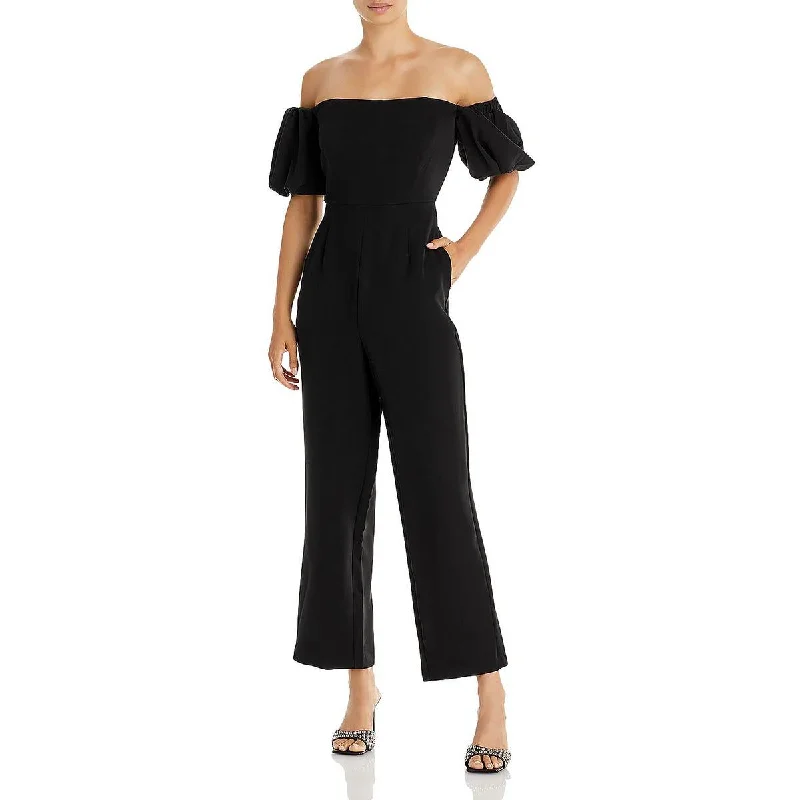 Unique Women's Fashion Pieces Sam Edelman Womens Square Neck Puff Sleeve Jumpsuit