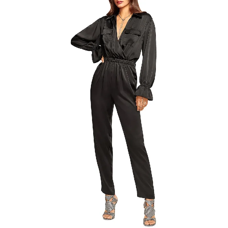 Style Streetwear Ramy Brook Womens Josephine Satin Long Sleeves Jumpsuit