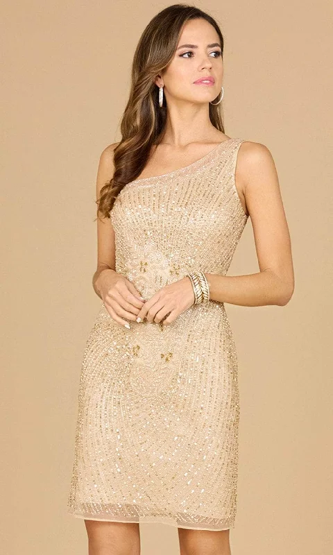 Forward Trendsetter Lara Dresses 29105 - Beaded One Shoulder Cocktail Dress