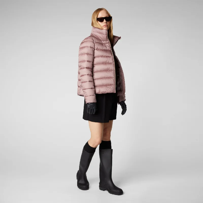 Premium Quality Garments Women's Elsie Puffer Jacket In Misty Rose