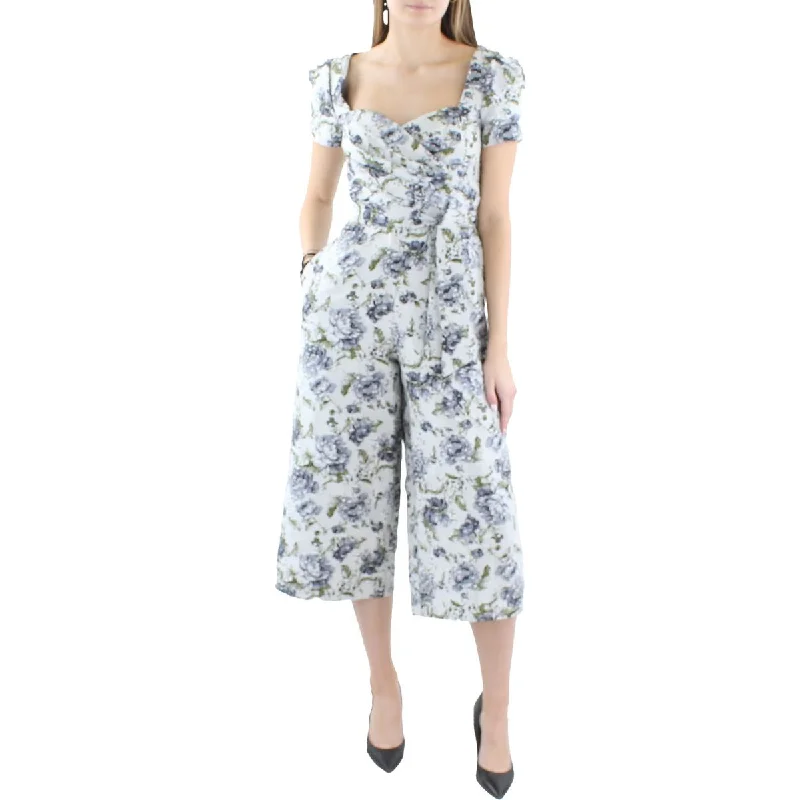 Versatile Outfits Kay Unger New York Womens Jesse Floral Cropped Jumpsuit