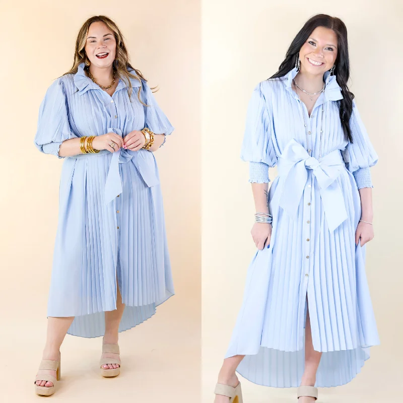 Unique Women's Fashion Pieces Emily McCarthy | Rowan Dress in Sail (Light Blue)