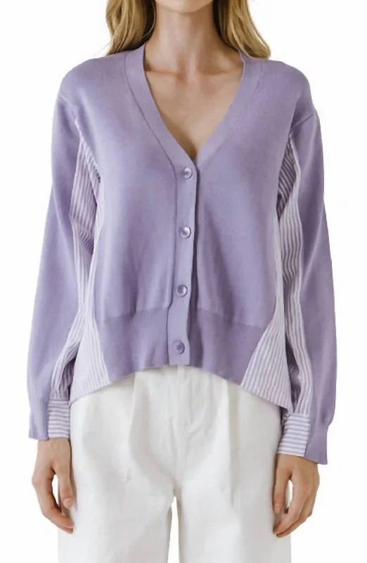 Women's Clothing Lovely Cardi In Lilac