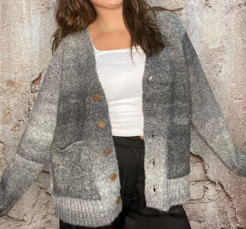 High End Women's Wear Oversized Cardigan in Grey