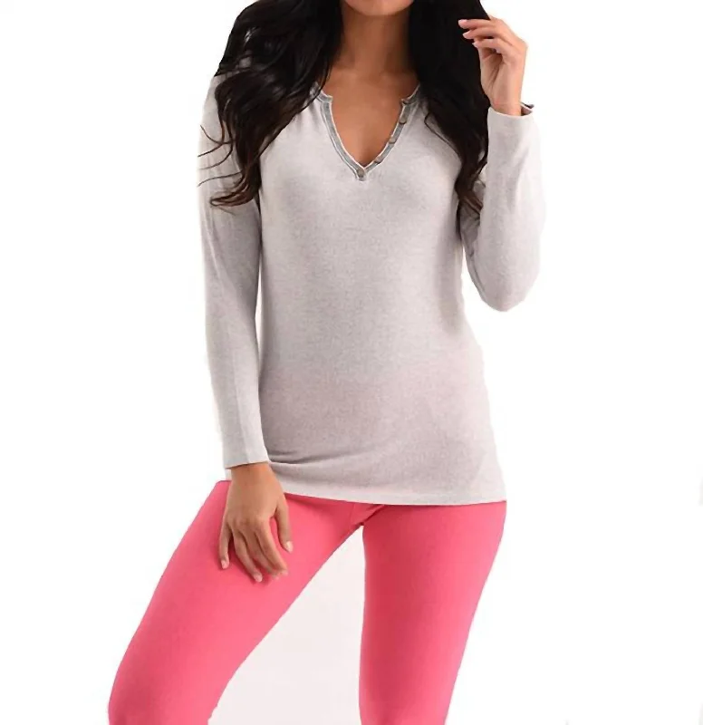 Limited Time Offer Jackson Long Sleeve Kashmira Top In Gray