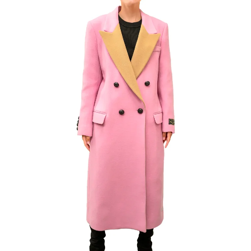 Special Occasion Wear Women's Wool Felt Coat Pink