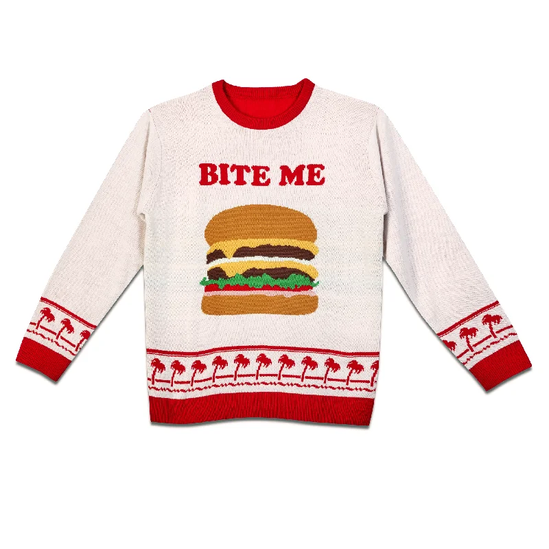 Athleisure Wear Adult Bite Me Christmas Sweater