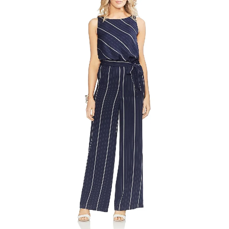 Trendy Outfits For Girls Vince Camuto Womens Striped Sleeveless Jumpsuit