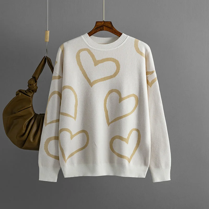 Additional Time-Limited Offers Women's Heart Color Sweater