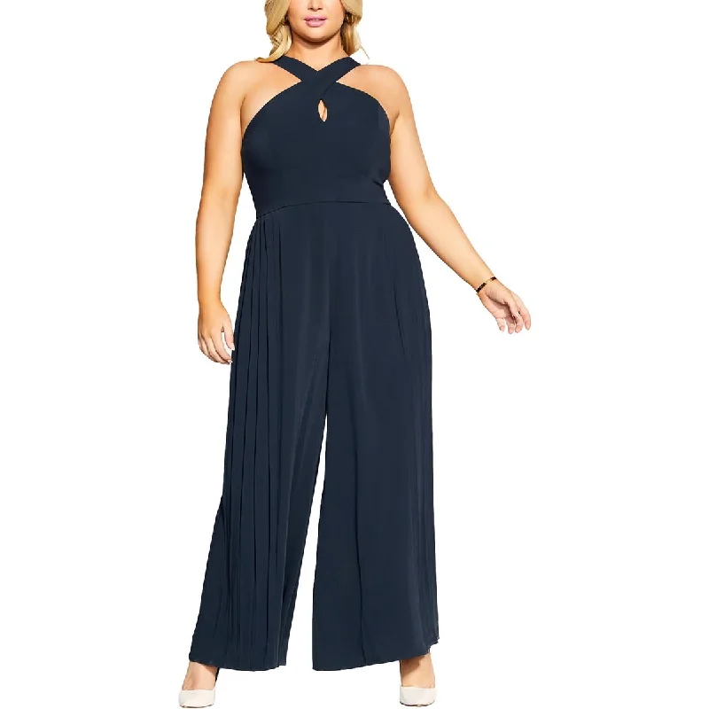 Unbeatable Prices City Chic Womens Plus Harper Keyhole Halter Jumpsuit