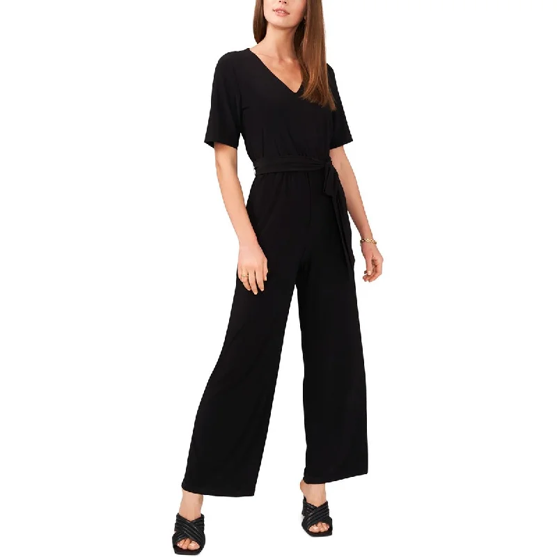 Must Haves Vince Camuto Womens Knit V-Neck Jumpsuit