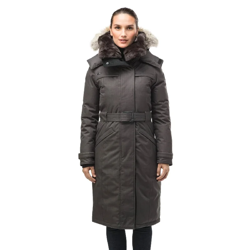 Trendy Urban Attire She-ra Women's Parka Steel Grey