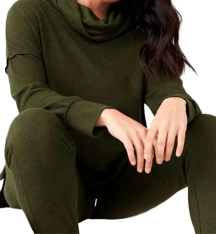 Stylish Everyday Clothing Cowl Poncho In Sage