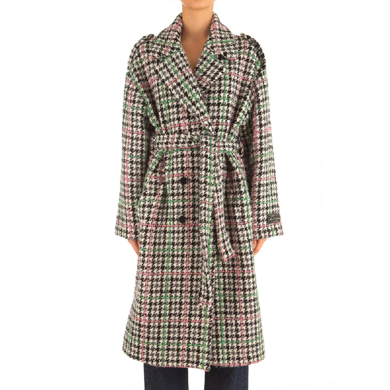 Cool Prices Women's Boucle' Check Pied De Poule Coat Grey