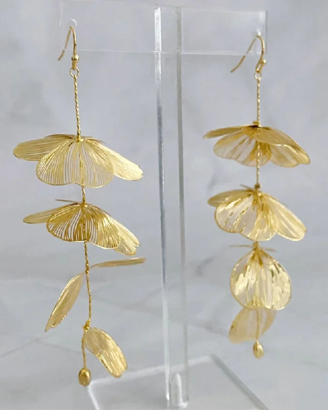 Online Clothing Boutiques Artful Filigree Flower Drop Earrings