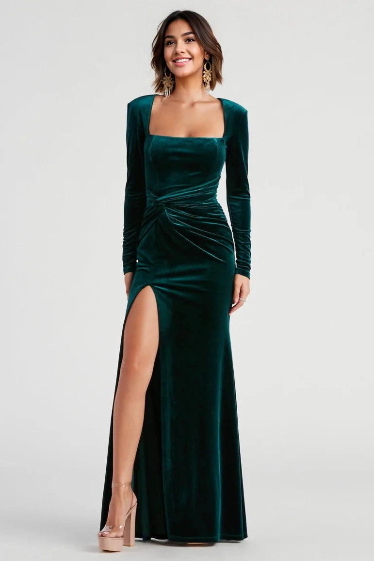 Gift Ideas Mindy Formal Velvet Knot Dress