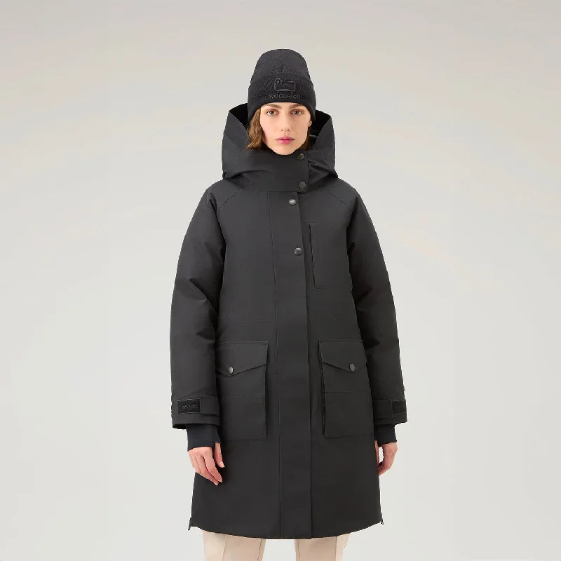 Enjoy Discount Waterproof High-Tech Parka in GORE-TEX Off Black