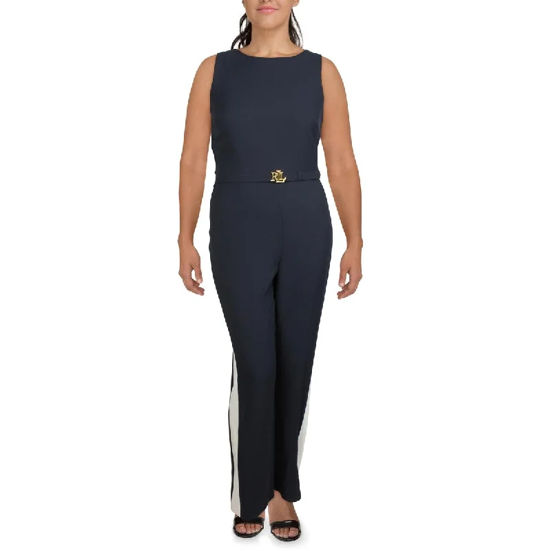 Crazy Price Slashing Lauren Ralph Lauren Womens Crepe Colorblock Jumpsuit