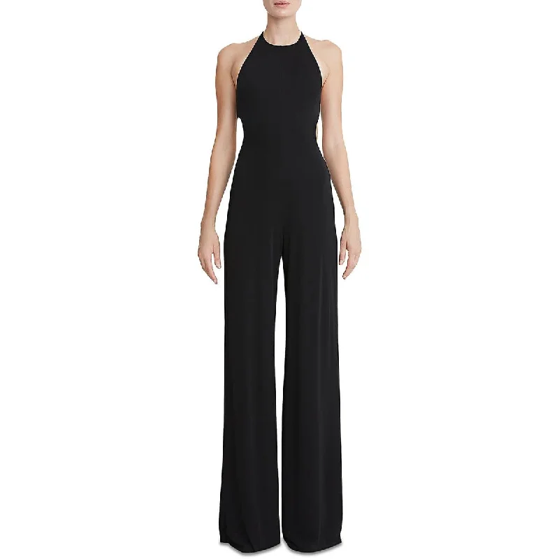 Chic Women's Clothing Halston Womens Alexis Jersey Cut-Out Jumpsuit