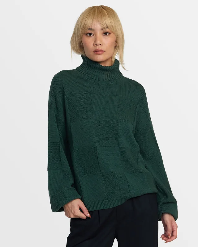 Women's Clothing Sale RVCA VINEYARD TURTLENECK SWEATER - PINENEEDLE