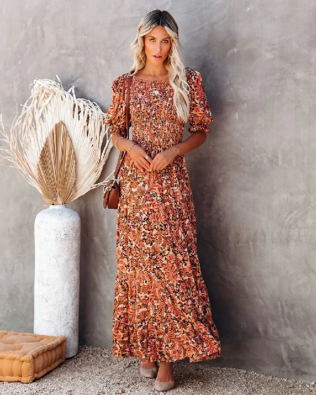 Trend Alert KittenAlarm - Anella Smocked Floral Maxi Dress