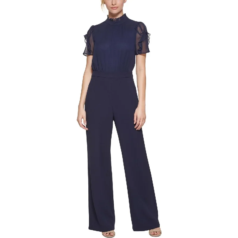 Trendy Casual Outfits Vince Camuto Womens Petites Chiffon Crepe Jumpsuit