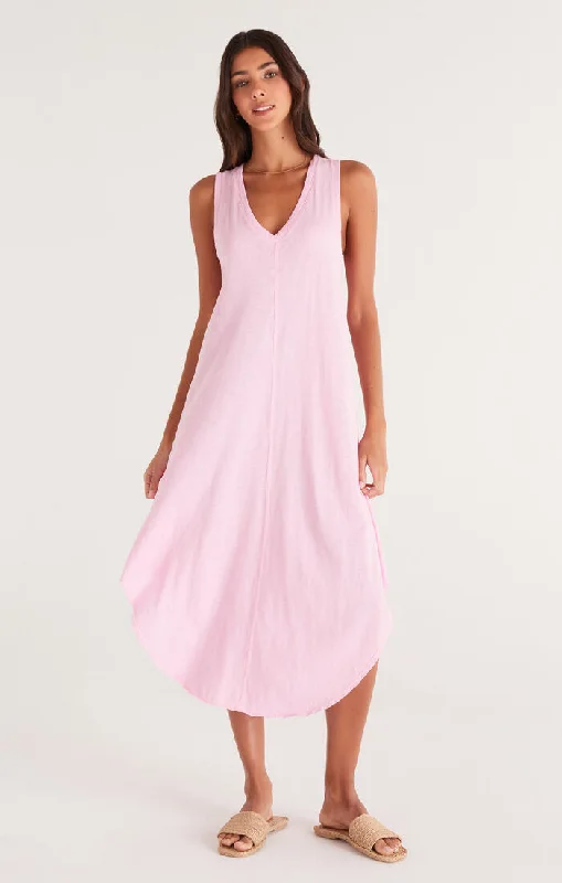 Women Wear Online The Reverie Slub Dress, Lilac