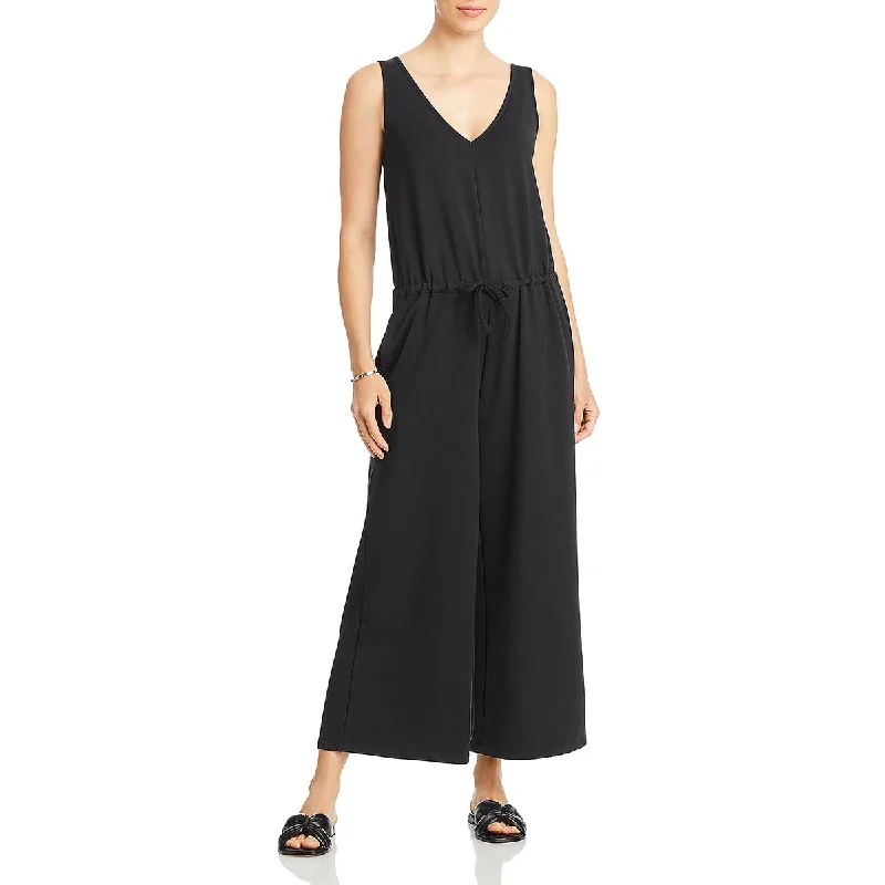 Athleisure Wear Special Offer Three Dots Womens V Neck Sleeveless Jumpsuit