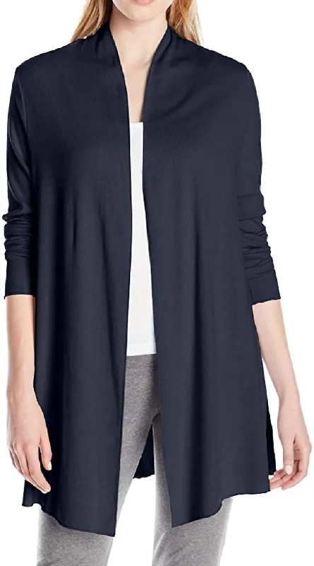 Versatile Wardrobe Essentials Amelia Knit Cardigan In Navy