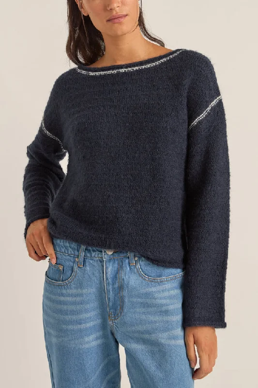 Latest Trends Rhythm Baklava Knit - NAVY