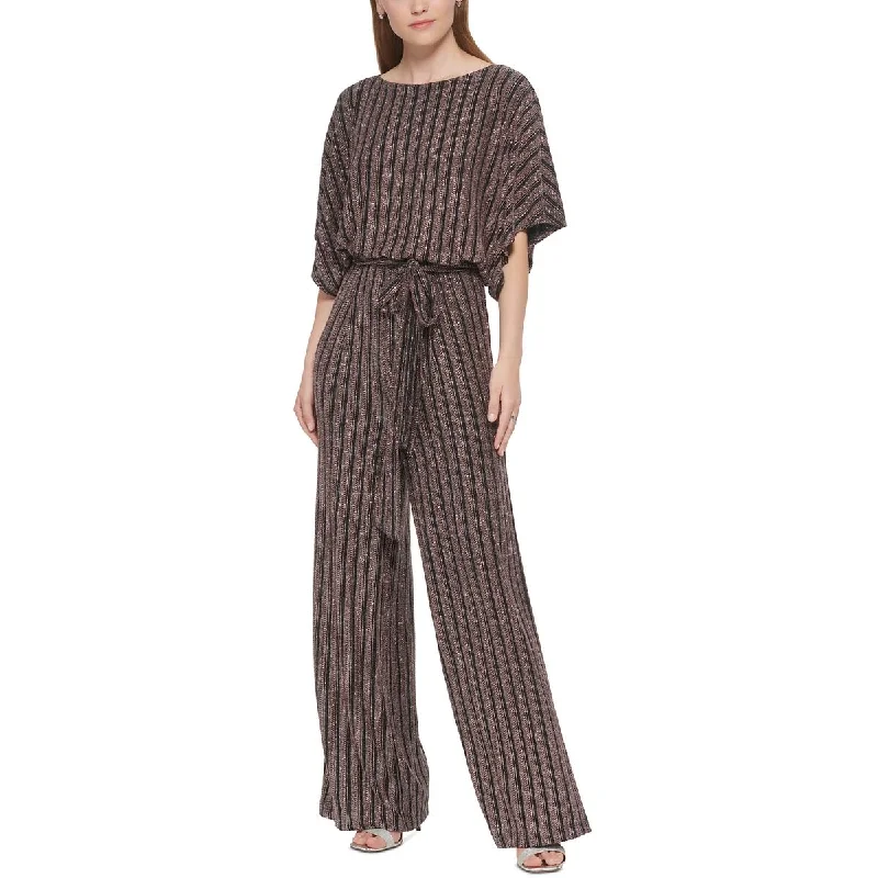 Boutique Styles Jessica Howard Womens Knit Glitter Jumpsuit