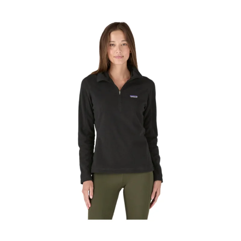 Bold Prints Casual Chic Patagonia Women's Micro D Quarter Zip Fleece - Black