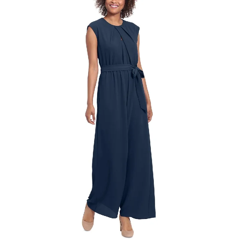 Limited Time Deal London Times Womens Pleated Wide Leg Jumpsuit