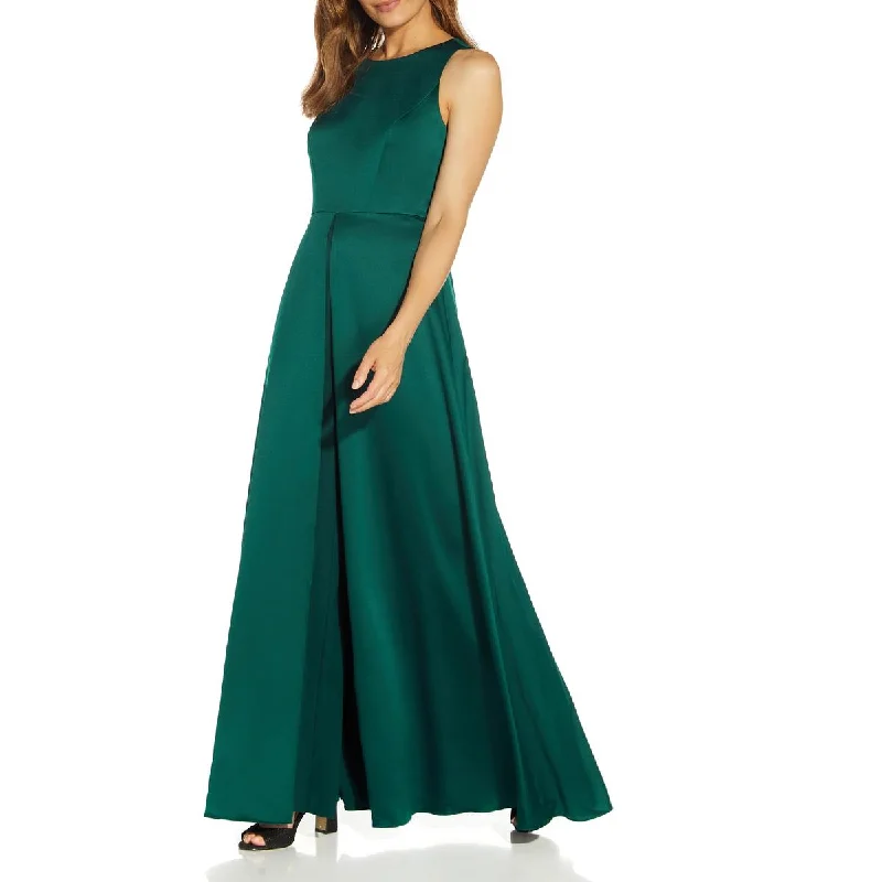 Chic & Cozy Apparel Adrianna Papell Womens Satin Wide Leg Jumpsuit