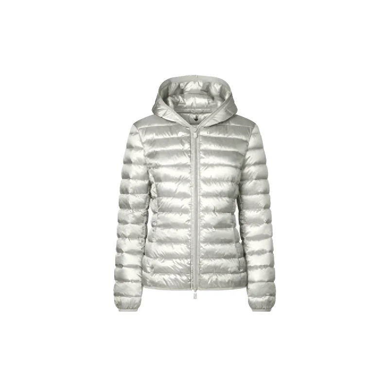 Casual Fashion Woman's Alexis Hooded Puffer Jacket in Off White