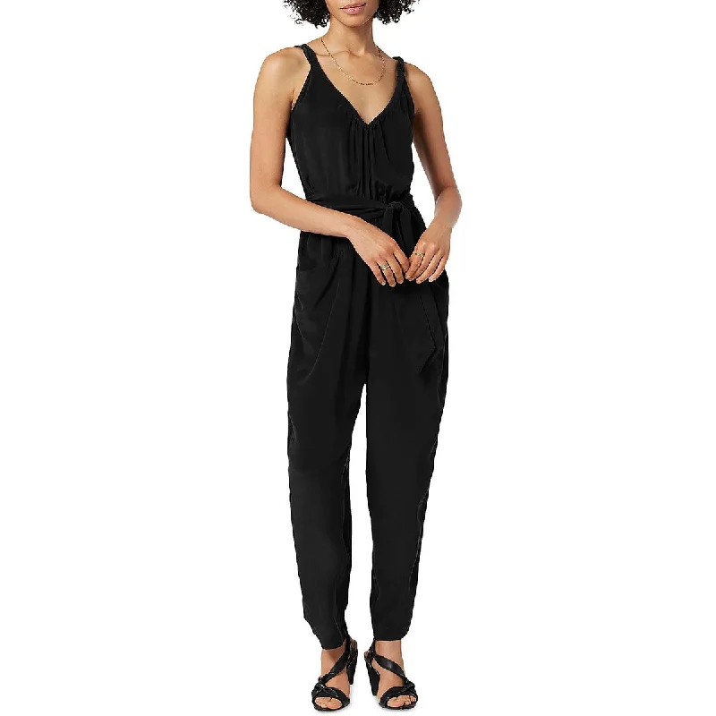 Comfortable Casual Women's Clothing Joie Womens Vernet Chiffon Sheer Jumpsuit