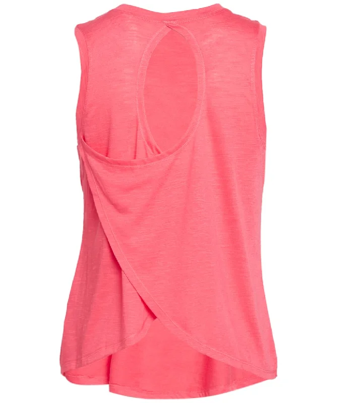 Style Your Wardrobe Balance Collection Canyon Singlet Yoga Tank Top Sassy Coral