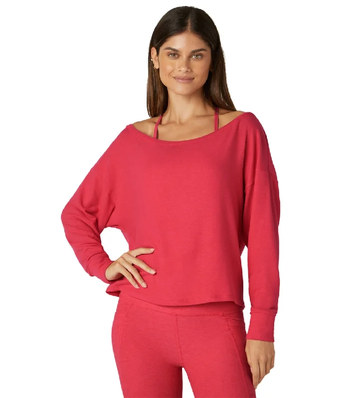 Affordable Women's Fashion Beyond Yoga Let Loose Pullover Paradise Coral