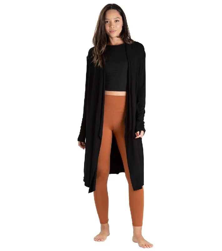 Luxe Women's Fashion Jala Devi Duster Black