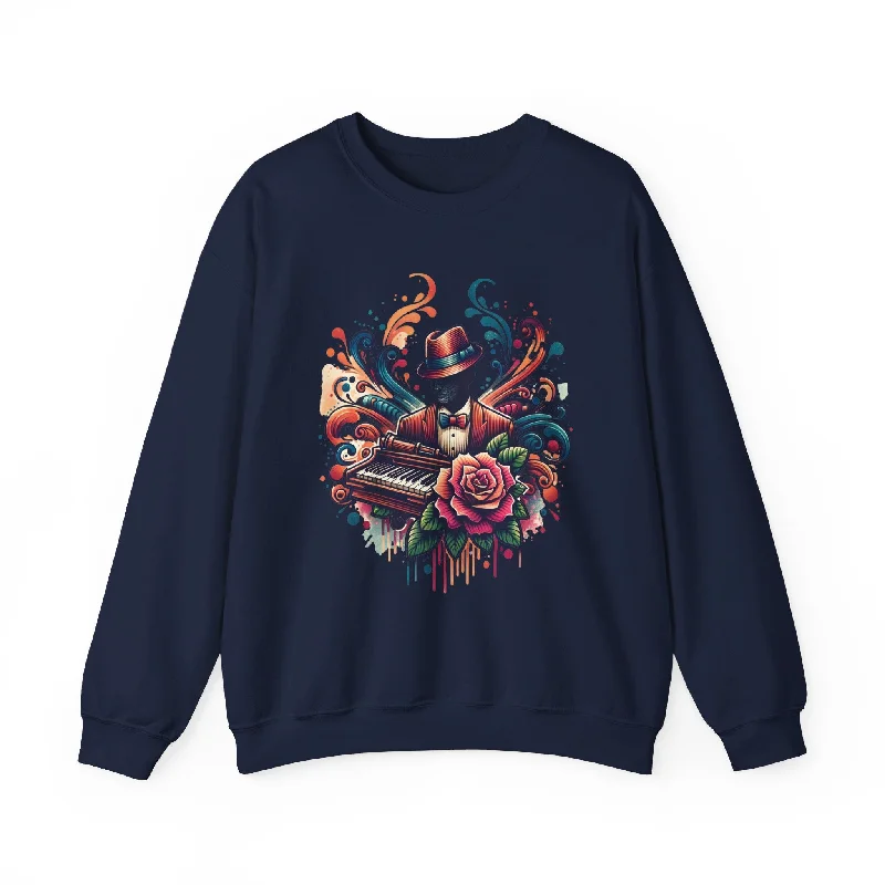 Women Fashion Pianist Heavy Blend™ Crewneck Sweatshirt