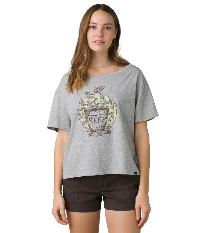 Affordable Online Boutique prAna Women's Journeyman Tee 2.0 Heather Grey Keep Growing