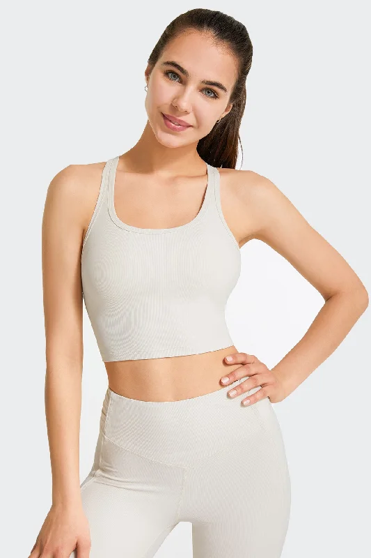 Limited Time Offer Ribbed Racerback Cropped Tank Tops