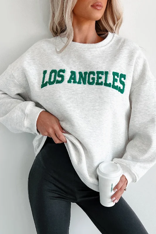 Versatile Wardrobe Essentials Seeking Hollywood "Los Angeles" Sweatshirt (Heather Grey)