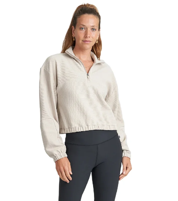 Trendsetter's Closet Thrive Societe Marlow Half Zip Pullover Stone