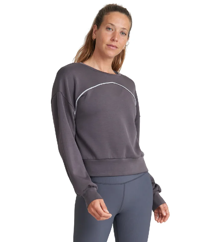 Trend Alert Thrive Societe Piped Blouson Pullover Slate