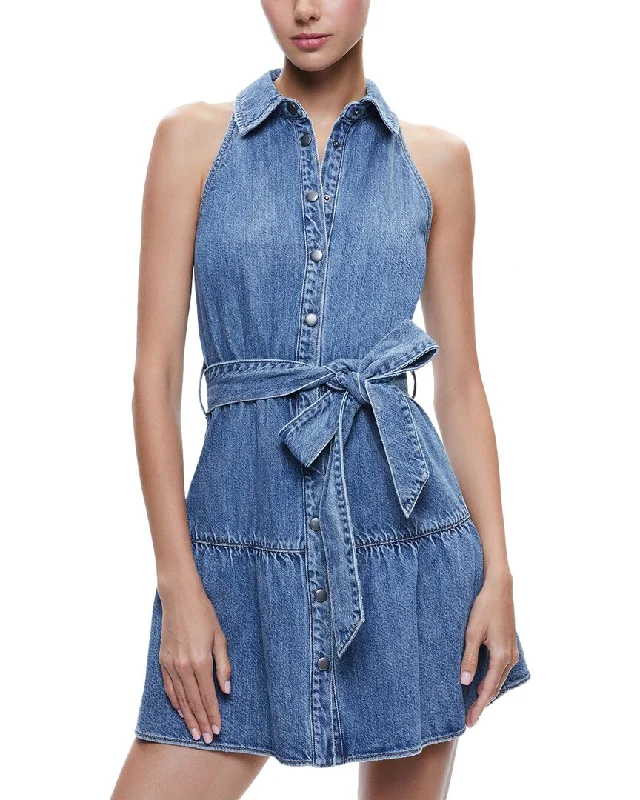 Effortless Chic for Women alice + olivia Miranda Mini Denim Dress