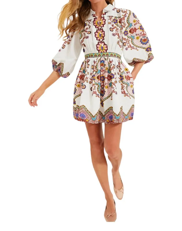 Everyday Basics Leigh Mini Dress In Lagos Print