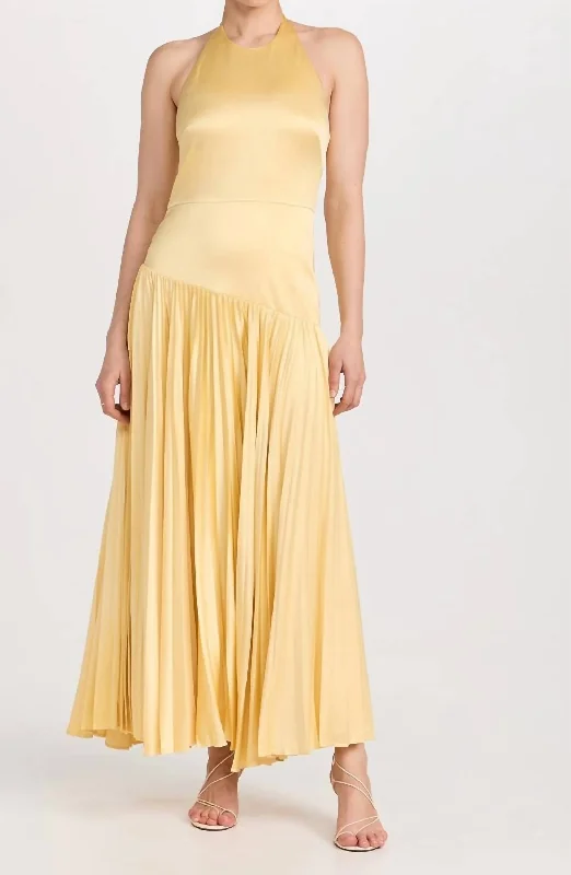 New Arrivals Saab Maxi Dress In Light Yellow